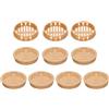 QUARKZMAN 10pz 50mm/2 Pollici Prese d'Aria Griglie Soffitto Circolari Intradosso, Copertura Sfiato Intradosso in Plastica Aranciaper Bagno Casa Ufficio Cucina Armadio Guardaroba