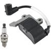 Hippotech 584403701 Bobina di accensione per motosega Redmax Zenoah Husqvarna T435 T439 con candela di accensione, modulo bobina di accensione sostituisce #UK-09616C-501 ZF629