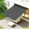 LOVE STORY Tenda da Sole Parasole,Vela Ombreggiante Rettangolare 1x2m con Occhielli, Protezione in Impermeabile (PES), Protezione Solare UV 95% per Patio Esterno, Terrazza, Carport,Antracite