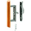 Prime-Line Products C 1018 - Maniglia per porta scorrevole in vetro, 3-15/16, pressofusione e legno, colore alluminio, stile gancio, serratura interna