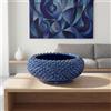 Ceramiche di Caltagirone Sofia Centrotavola a Pigna in Ceramica di Caltagirone Ø 25/33 cm — Blu Intenso - 25 cm / Blu Intenso