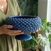 Ceramiche di Caltagirone Sofia Alzata a Pigna in Ceramica di Caltagirone Ø 25/33 cm — Blu Intenso - 25 cm / Blu Intenso