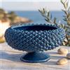 Ceramiche di Caltagirone Sofia Alzata a Pigna in Ceramica di Caltagirone Ø 25/33 cm — Blu Intenso - 33 cm / Blu Intenso