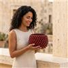 Sofia Ceramiche Comp Vaso Mezza Pigna Senza Piede in Ceramica di Caltagirone — Bordeaux - 15 cm / Linea Bordeaux