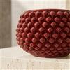 Sofia Ceramiche Comp Vaso Mezza Pigna Senza Piede in Ceramica di Caltagirone — Bordeaux - 30 cm / Linea Bordeaux