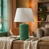Sofia Ceramiche Comp Lume Pigna Cilindro in Ceramica di Caltagirone h 60 cm — Verde Smeraldo - 60 cm / Verde Smeraldo / 17 cm