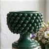 Sofia Ceramiche Comp Vaso Mezza Pigna in Ceramica di Caltagirone — Verde Antico - 25 cm / Verde Antico