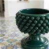 Sofia Ceramiche Comp Vaso Mezza Pigna in Ceramica di Caltagirone — Verde Antico - 35 cm / Verde Antico