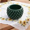 Sofia Ceramiche Comp Vaso Mezza Pigna Senza Piede in Ceramica di Caltagirone — Verde Antico - 25 cm / Verde Antico
