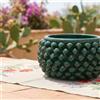 Sofia Ceramiche Comp Vaso Mezza Pigna Senza Piede in Ceramica di Caltagirone — Verde Antico - 30 cm / Verde Antico