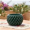 Sofia Ceramiche Comp Vaso Mezza Pigna Senza Piede in Ceramica di Caltagirone — Verde Antico - 35 cm / Verde Antico
