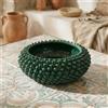 Ceramiche di Caltagirone Sofia Centrotavola a Pigna in Ceramica di Caltagirone Ø 25/33 cm — Verde Antico - 33 cm / Verde Antico