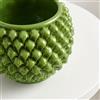 Ceramiche di Caltagirone Sofia Vaso Mezza Pigna Senza Piede in Ceramica di Caltagirone — Verde Foglia - 20 cm / Verde Foglia
