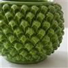 Ceramiche di Caltagirone Sofia Vaso Mezza Pigna Senza Piede in Ceramica di Caltagirone — Verde Foglia - 25 cm / Verde Foglia