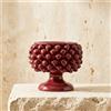 Sofia Ceramiche Comp Vaso Mezza Pigna in Ceramica di Caltagirone — Bordeaux - 25 cm / Linea Bordeaux