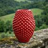 Ceramiche di Caltagirone Sofia Vaso Pigna Botte in Ceramica di Caltagirone — Rosso Fuoco - 25 cm / Rosso Fuoco
