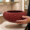 Ceramiche di Caltagirone Sofia Centrotavola a Pigna in Ceramica di Caltagirone Ø 25/33 cm — Bordeaux - 33 cm / Linea Bordeaux