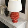 Ceramiche di Caltagirone Sofia Lume a Pigna in Ceramica di Caltagirone — Rosso Fuoco - 47 cm / Rosso Fuoco