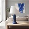 Sofia Ceramiche Comp Lume Pigna Cilindro in Ceramica di Caltagirone h 60 cm — Blu Intenso - 60 cm / Blu Intenso / 10 cm