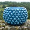 Sofia Ceramiche Comp Vaso Mezza Pigna Senza Piede in Ceramica di Caltagirone — Turchese - 25 cm / Turchese