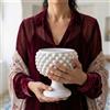 Sofia Ceramiche Comp Vaso Mezza Pigna in Ceramica di Caltagirone — White Line - 15 cm / White Line