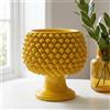 Sofia Ceramiche Comp Vaso Mezza Pigna in Ceramica di Caltagirone — Senape - 15 cm / Senape
