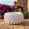 Sofia Ceramiche Comp Vaso Mezza Pigna Senza Piede in Ceramica di Caltagirone — White Line - 15 cm / White Line