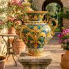 Ceramiche di Caltagirone Sofia Vaso Anfora in Ceramica di Caltagirone h 40 cm — Ornato Calatino - 40 cm / Serie Ornato Calatino