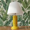 Ceramiche di Caltagirone Sofia Lume Pigna Cilindro in Ceramica di Caltagirone h 60 cm - Senape - 60 cm / Senape / 10 cm