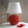 Ceramiche di Caltagirone Sofia Lume a Palla Pigna in Ceramica di Caltagirone — Rosso Fuoco - 20 cm / Rosso Fuoco