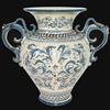 Ceramiche di Caltagirone Sofia Vaso Anfora in Ceramica di Caltagirone h 40 cm — Mono Blu - 40 cm / Linea Mono Blu