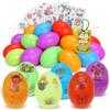 Festicy Uova di Pasqua in Plastica 48 Pezzi I Uova Vuote 6x4 cm con Base Piatta e Stickers I Decorazioni Pasquali per Tavola e Casa I Kit Completo per Grandi Feste I Regalo Pasqua 2026