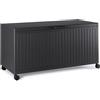 Bizzotto Baule porta cuscini con ruote ocean antracite S