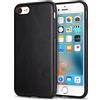 TENDLIN Cover Compatibile con iPhone SE 2022/iPhone SE 2020/iPhone 7/iPhone 8 Pelle Ibrida Silicone TPU Flessibile Custodia per iPhone SE 2022/2020 e iPhone 7/8 (Nero)