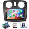podofo 2+64G Podofo Autoradio per Renault Dacia SANDERO 2014-2017 Android 13 Carplay Senza Fili Bluetooth con Schermo da 9'' con Navi FM/RDS Radio HI-FI Sound DVR SWC+MIC+AHD Telecamera Posteriore