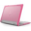 YZBYFON Custodia resistente per laptop HP Envy X360 2 in 1 2K Touch-Screen da 14 pollici, versione 2024, antiurto, custodia protettiva opaca traslucida anti-impronte con bordo rivestito in TPU (rosa)