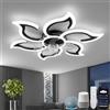 YOLEDY Lampada Ventilatore da Soffitto, Compatibile con Alexa Google Home, Intelligente Pale da Soffitto con Luce e Telecomando, Dimmerabile, Reversibile 6 Velocità, Motore DC, Nero