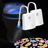 LAVAED Confezione da 2 luci notturne con sensore di movimento, 16 colori cangianti, luce LED attivata, luce notturna ricaricabile, impermeabile, gadget per decorazione del bagno, regalo perfetto