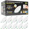 CLAR - Downlight LED da Incasso Soffitto, Faretti LED per Interni Dimmerabili 10W, Selettore 3 Tonalità, Bianco (Pack 10)