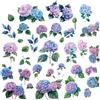 CRASPIRE 8 Fogli Adesivi per Finestre Ortensia Estate Blu Viola Fiore Adesivi per Finestre Decorativi in PVC Impermeabile Adesivi per Finestre in Vetro per Prevenire Gli Attacchi degli Uccelli