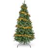 YEAUPE PRO Albero di Natale artificiale da 165 cm con 800 punte, PVC + PE | Base in metallo robusto con nastro decorativo da 9 m incluso | Per uso interno ed esterno