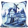 Collection D'Art Duftin 5201 Delft Pottery - Kit per Cuscino in Cotone con Fori Grandi, 50 x 45 x 0,1 cm