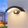 Comely Applique da Esterno LED con Sensore di Movimento, 24 W Lampada da Parete LED Moderno 3000K Bianco Caldo, IP65 Impermeabile Lampada a Muro in Alluminio per Ingresso Terrazza Giardino Villa, Nero