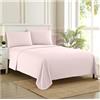 Sweet Home Collection Twin XL Sheets - Breathable Luxury Sheets with Full Elastic & Secure Corner Straps Built In - 1800 Supreme Collection Extra Soft Deep Pocket Bedding Set, Sheet Set, Twin XL, Pale Pink