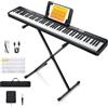 Donner DEP-1 - Tastiera con 88 tasti, tastiera digitale per principianti, tasti dinamici, pianoforte elettronico portatile con supporto, pedale di sostegno, borsa per il trasporto e adesivo per