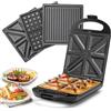 Taylor swoden - Bruno 3 in 1 Tostapane, griglia elettrica, sandwich maker con piastre rimovibile e antiaderente per 4 tramezzini, 1200 W, ribaltabile a 180° per una cottura uniforme, senza BPA