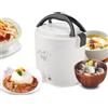Cocoarm Mini Cuociriso Elettrico per Auto, Cuociriso Elettrico 12V per Auto, Cuociriso Portatile per Auto a Vapore 100W 1L USB Cuociriso per Colletti Aziendali, Studenti, Individui
