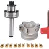 Hyuduo Fresa per spianatura MT2-FMB27 con inserti 1604APMT 10pcs, supporto mandrino a pinza per taglienti 80-27-6, fresatura industriale alta precisione per CNC e tornitura meccanica