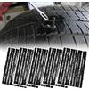 SEMINISMAR Strisce di riparazione pneumatici,riparazione pneumatici tubeless,riparazione pneumatici per auto,Corde di Riparazione per Pneumatici,Kit Riparazione Tubeless,per moto auto,100x3.5mm,nero,50 pezzo