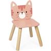 Janod - La mia prima sedia per bambini in legno dai 18 mesi - Tema gatto - Appositamente progettata per i bambini - Dimensioni 32x32x47 cm - Dai 18 mesi